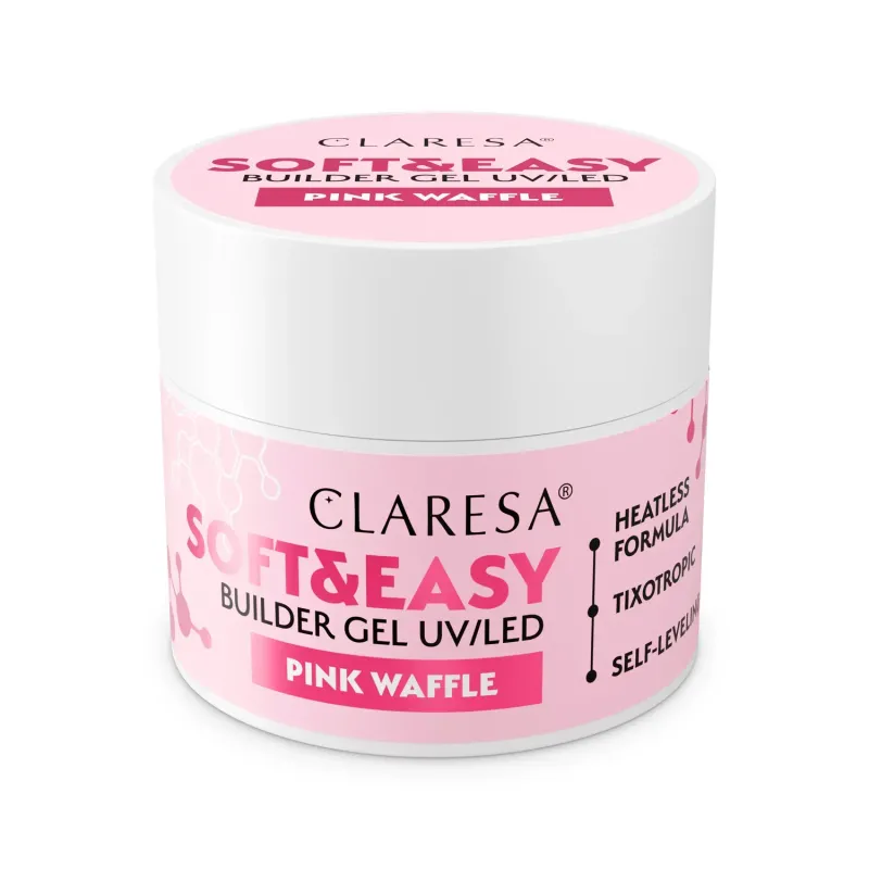 CLARESA SOFT&EASY PINK WAFFLE 45G -  ŻEL BUDUJĄCY