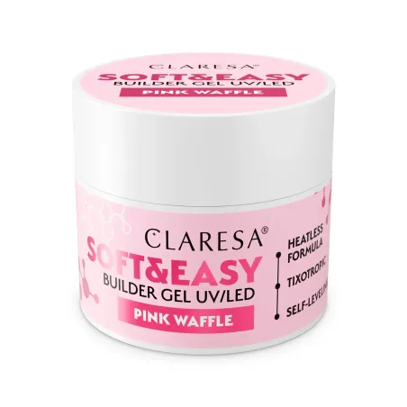 CLARESA SOFT&EASY PINK WAFFLE 45G -  ŻEL BUDUJĄCY