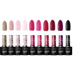 CLARESA LAKIER HYBRYDOWY LOVE STORY DO PAZNOKCI 10szt RÓŻ CZERWIEŃ