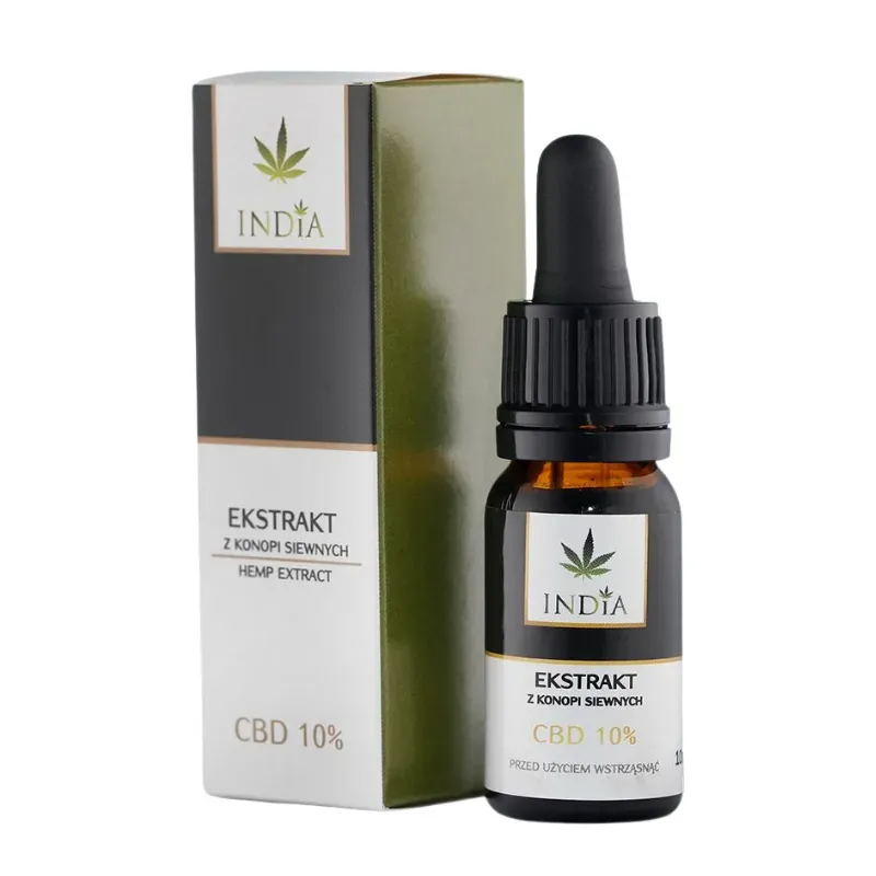 INDIA ekstrakt z konopi siewnych stężenie CBD 10% 10 ml