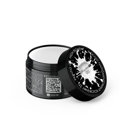 Excellent PRO Painting Gel High Pigment 0001 Żel Do Zdobień Paznokci Biały 5g