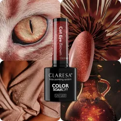 Claresa Lakier hybrydowy CAT EYE BROWN 5g