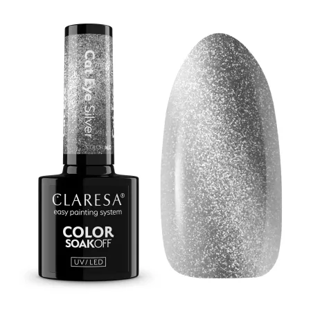 Claresa Lakier hybrydowy CAT EYE SILVER 5g
