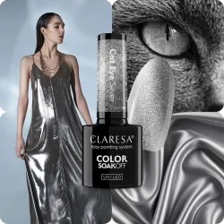 Claresa Lakier hybrydowy CAT EYE SILVER 5g