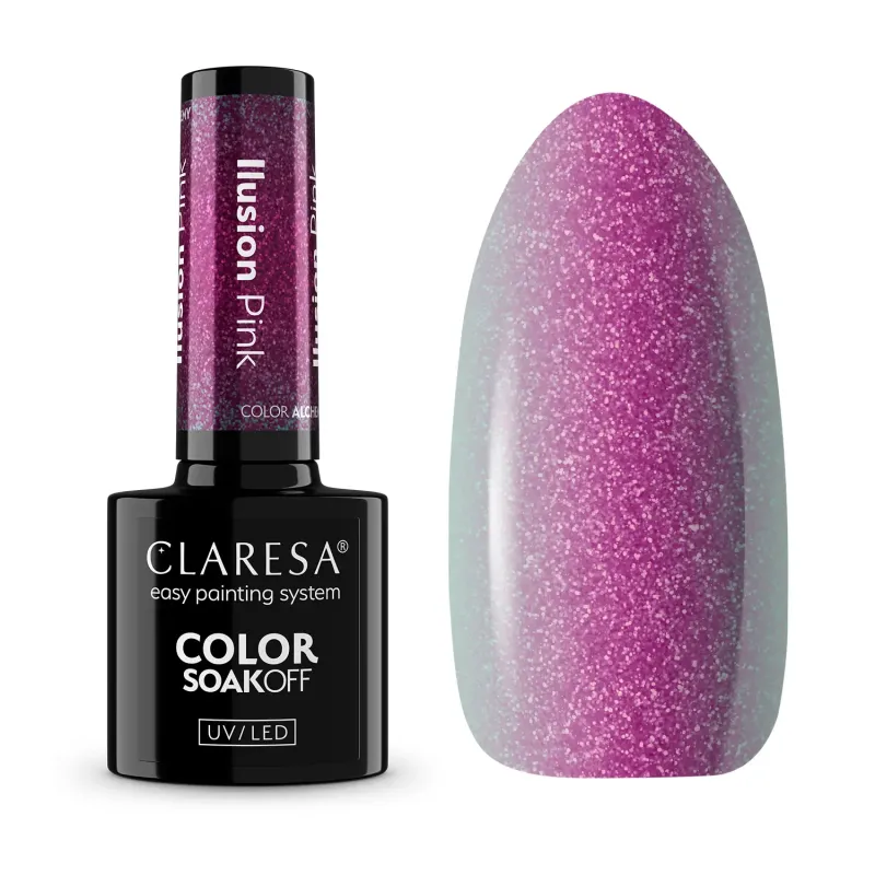 Claresa Lakier hybrydowy ILUSION PINK 5g