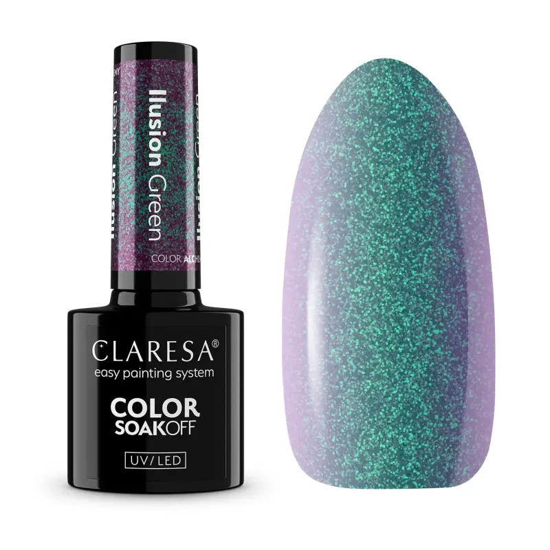 Claresa Lakier hybrydowy ILUSION GREEN 5g