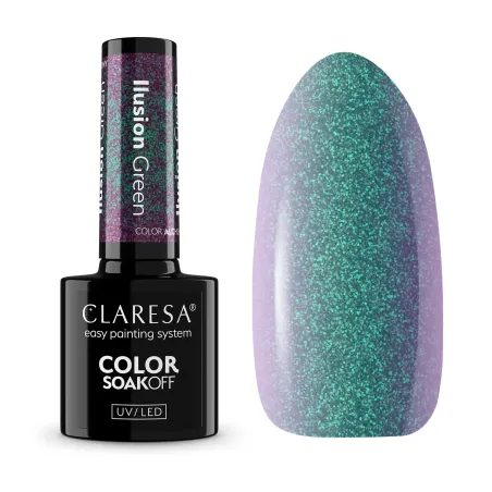 Claresa Lakier hybrydowy ILUSION GREEN 5g