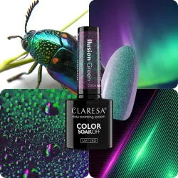 Claresa Lakier hybrydowy ILUSION GREEN 5g