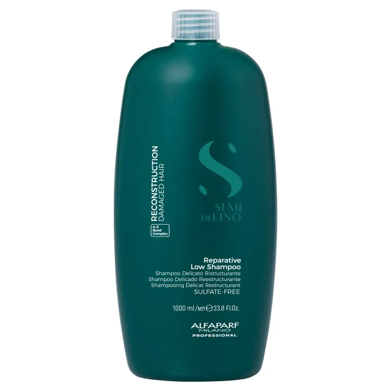 ALFAPARF SEMI DI LINO RECONSTRUCTION REPARATIVE LOW SHAMPOO- SZAMPON REGENERUJĄCY DO WŁOSÓW ZNISZCZONYCH, 1000ML