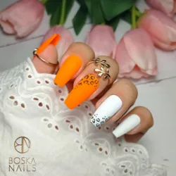Lakier Hybrydowy Divine Orange Revolution no 300 Boska Nails 6 ml