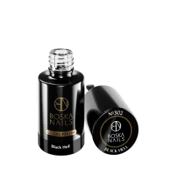 Lakier Hybrydowy Divine Black Hell no 302 Boska Nails 6 ml