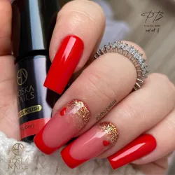 Lakier Hybrydowy Divine Red Drink no 332 Boska Nails 6 ml