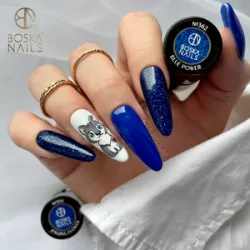 Lakier Hybrydowy Divine Blue Power no 362  Boska Nails 6 ml