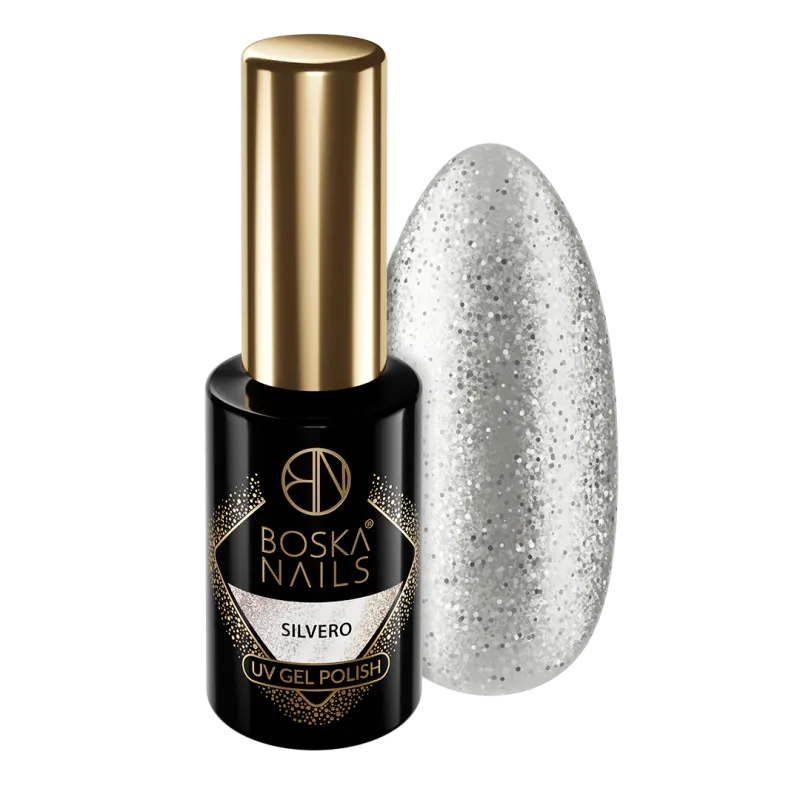 Lakier hybrydowy Cosmic Glow Silvero no 491 Boska Nails 6 ml