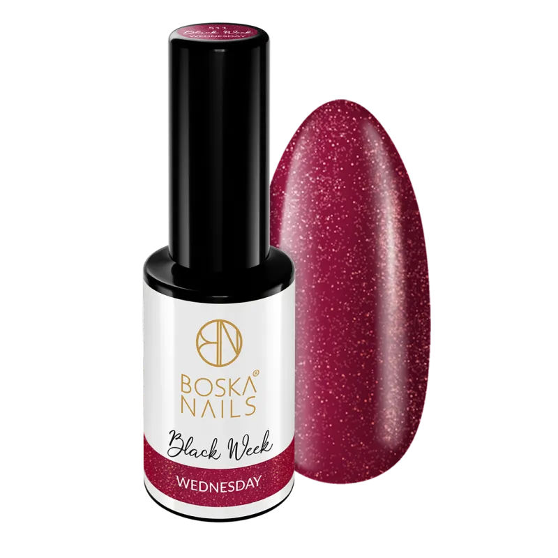 Lakier Hybrydowy Black Week no 511 Wednesday Boska Nails 6 ml