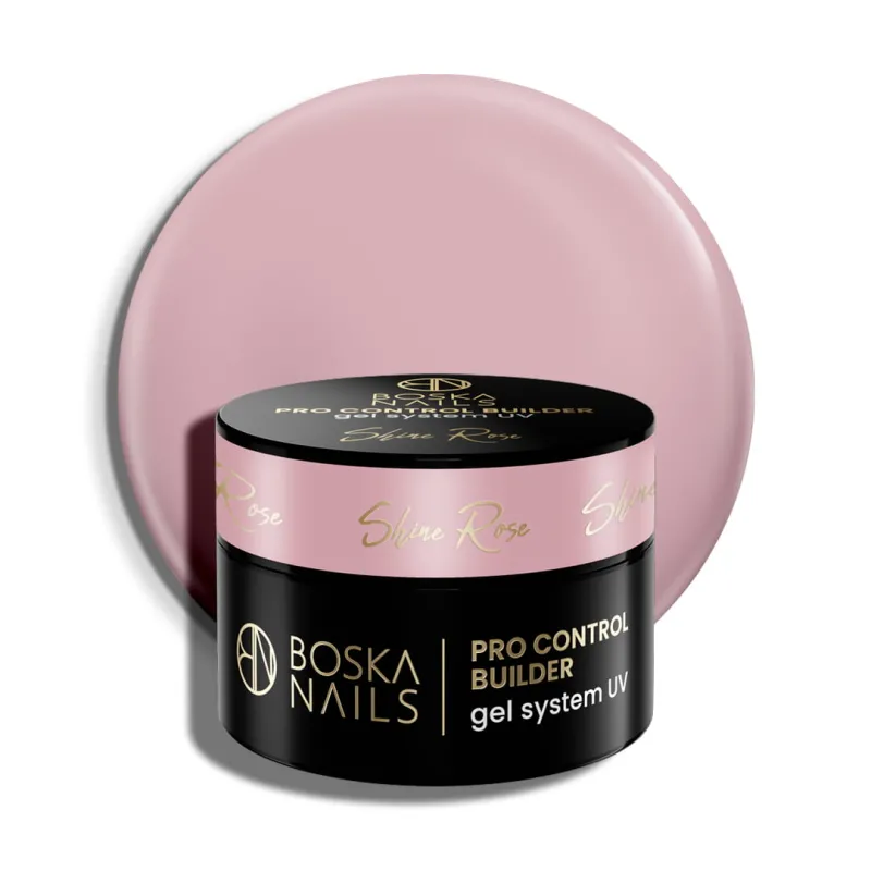Żel budujący UV do paznokci Pro Control Builder Gel System UV Shine Rose Boska Nails 50 ml