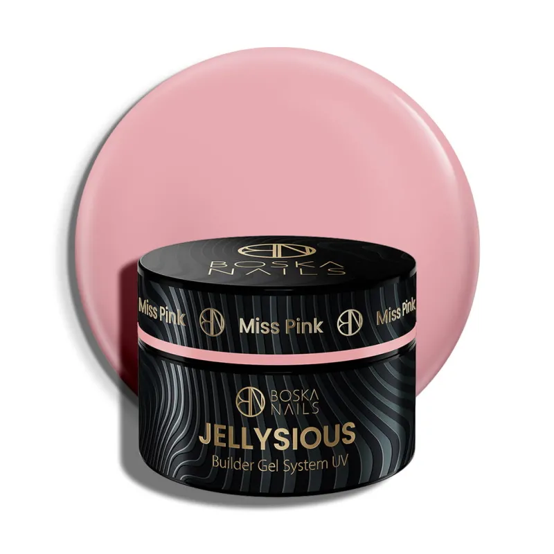 Żel budujący UV do paznokci galaretka Jellysious Miss Pink Boska Nails 50 ml