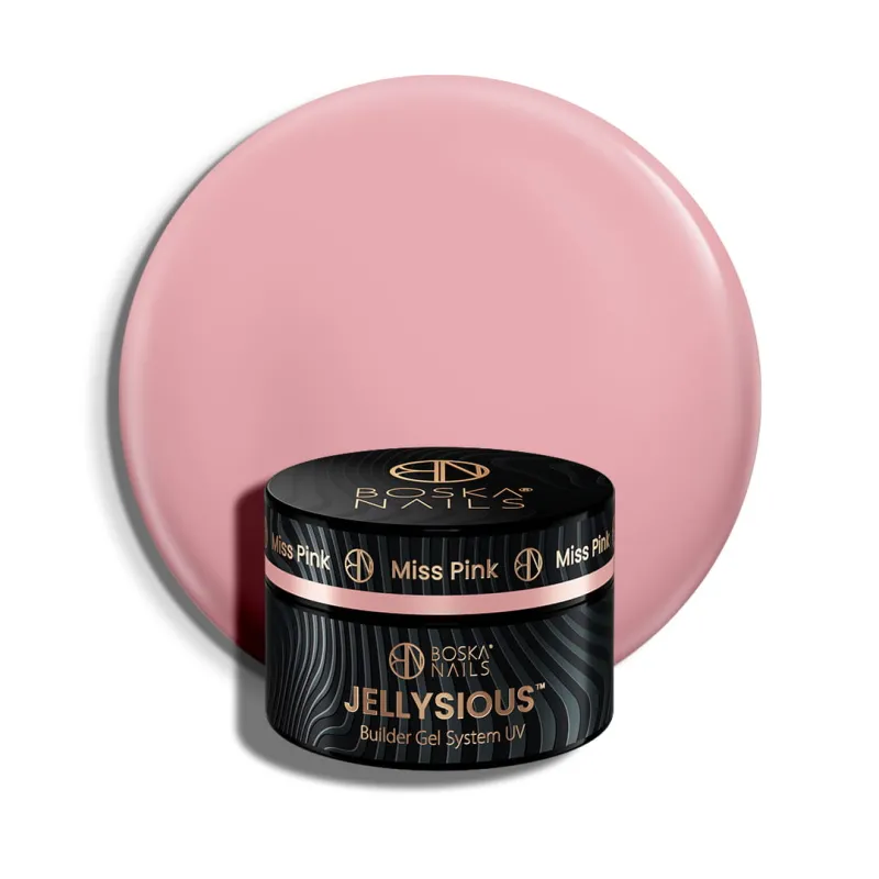 Żel budujący UV do paznokci galaretka Jellysious Miss Pink Boska Nails 15 ml