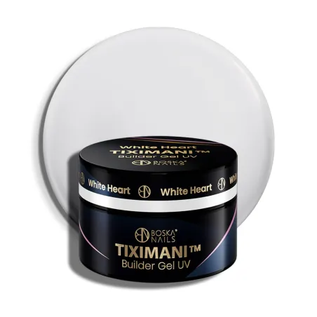 Żel budujący UV do paznokci z pamięcią cieczy Tiximani White Heart Boska Nails 50 ml