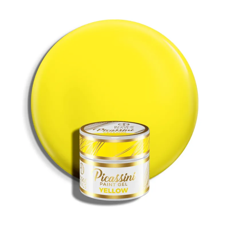 Żel do zdobień  Picassini Paint Gel Yellow Boska Nails 5 ml