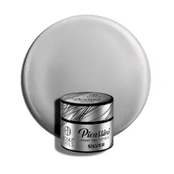 Żel do zdobień Picassini Metalic Paint Gel Silver Boska Nails 5 ml