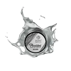 Żel do zdobień Picassini Metalic Paint Gel Silver Boska Nails 5 ml