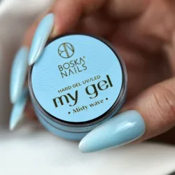 Niebieski żel budujący UV My Gel MISTY WAVE Boska Nails 15 ml