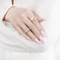 MAKEAR Top No Wipe Cat Eye Gold 8ml - Top z efektem cat eye w kolorze złotym