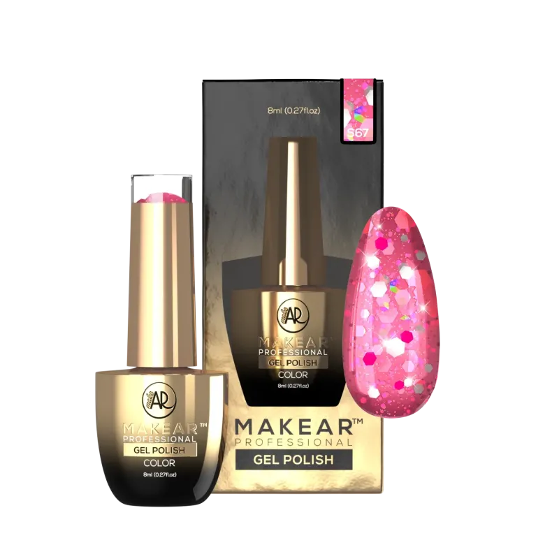 MAKEAR S67 Premium Glitter Lakier hybrydowy 8 ml