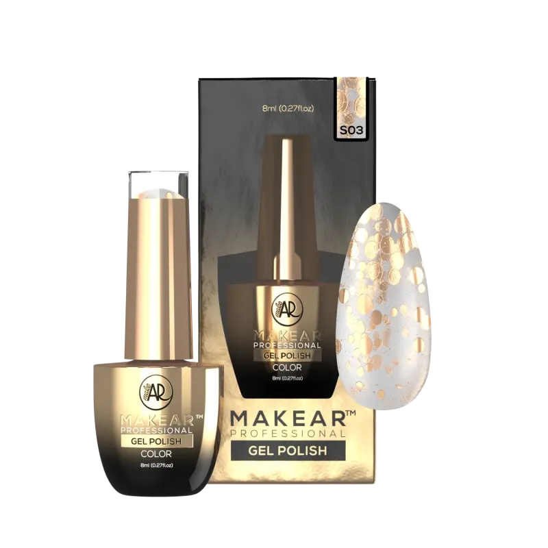 MAKEAR GLITTER S03 Lakier hybrydowy  8 ml