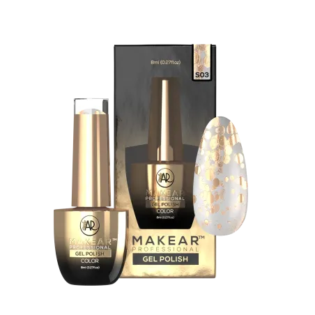 MAKEAR GLITTER S03 Lakier hybrydowy  8 ml
