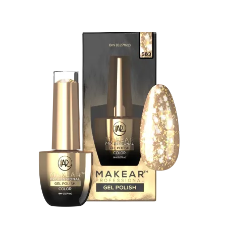 MAKEAR S63 GOLD STAR Lakier hybrydowy 8 ml