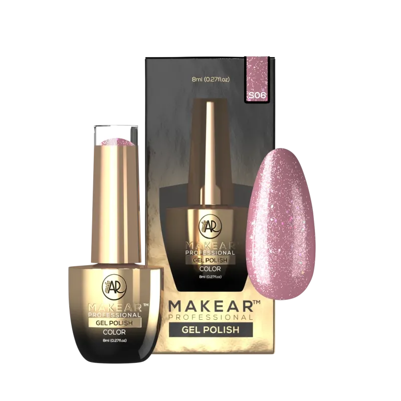 MAKEAR GLITTER S06 Lakier hybrydowy 8 ml