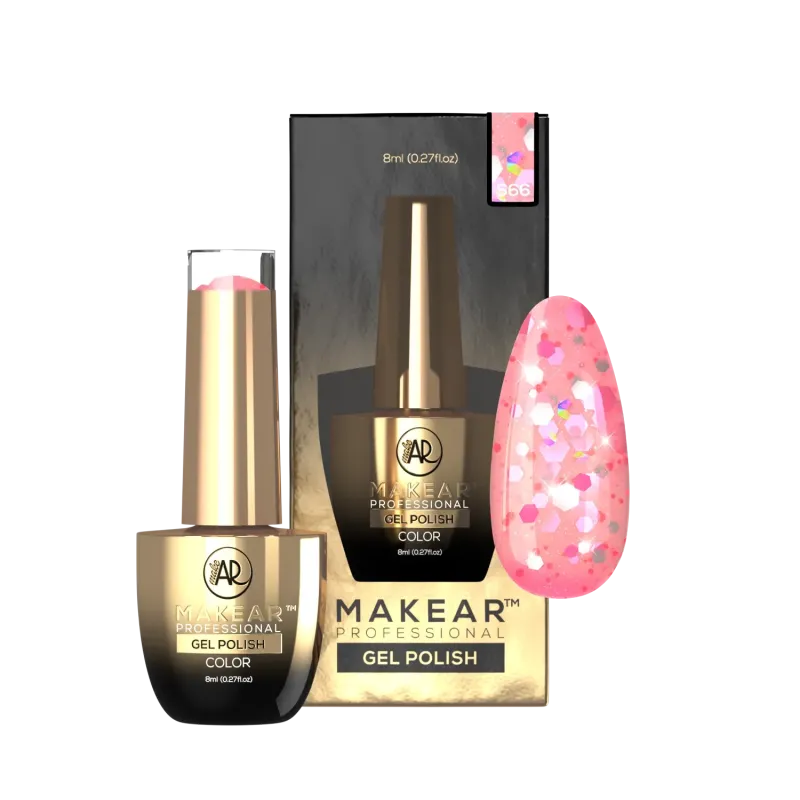 MAKEAR PREMIUM GLITTER S66 Lakier hybrydowy 8ml