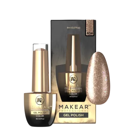 MAKEAR GLITTER 834 Lakier hybrydowy 8 ml