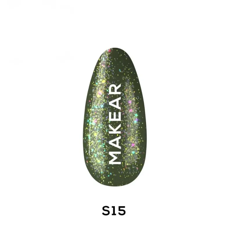 MAKEAR GLITTER S15 Lakier hybrydowy 8 ml