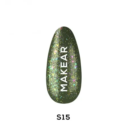 MAKEAR GLITTER S15 Lakier hybrydowy 8 ml