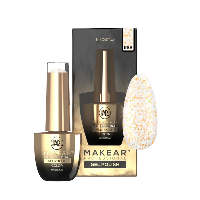 MAKEAR GLITTER 622 Lakier hybrydowy DAISY 8 ml