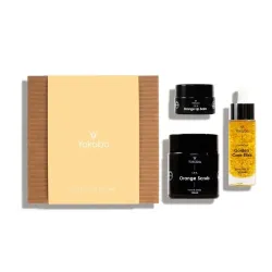 YOKABA Gold Treasure Zestaw Prezentowy: Golden Care Elixir 30ml, Orange Scrub 100ml, Orange Lip Balm 15ml