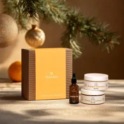 YOKABA  Sparkling orange Zestaw prezentowy: Orange oil 50ml, Orange & Cinnamon Butter 200ml, Orange & Cinnamon Scrub 250g