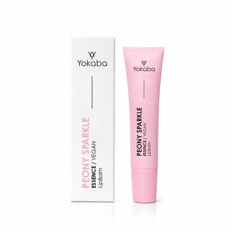 YOKABA Peony Sparkle Lip Balm - Pielęgnujący balsam do ust 15 ml