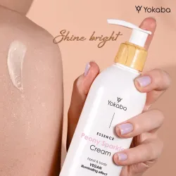 YOKABA Peony Sparkle Cream - Rozświetlający krem do ciała z drobinkami 230 ml