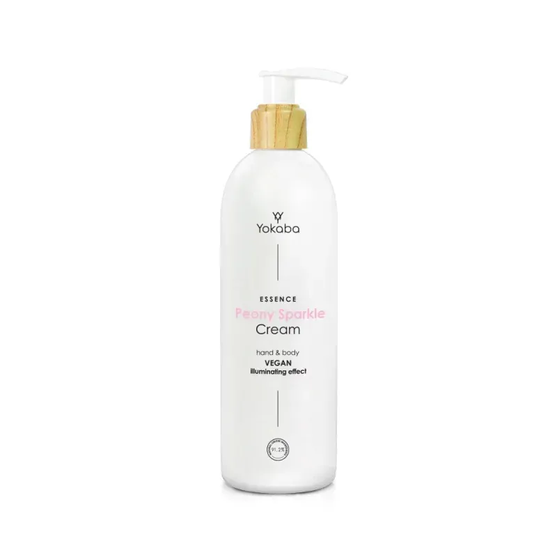 YOKABA Peony Sparkle Cream - Rozświetlający krem do ciała z drobinkami 230 ml