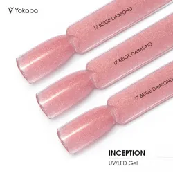 YOKABA 17 BEIGE DAIMOND - Inception UV/LED - Żel w butelce, samopoziomujący 30 ml