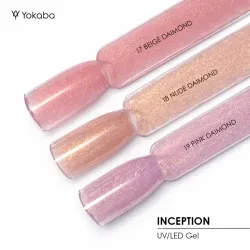 YOKABA 17 BEIGE DAIMOND - Inception UV/LED - Żel w butelce, samopoziomujący 30 ml