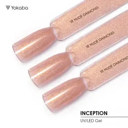 YOKABA 18 NUDE DAIMOND - Inception UV/LED - Żel w butelce, samopoziomujący 30 ml