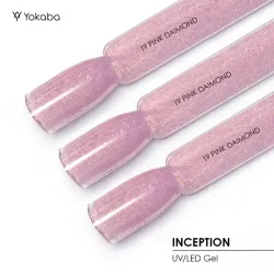 YOKABA 19 PINK DIAMOND - Inception UV/LED - Żel w butelce, samopoziomujący 30 ml