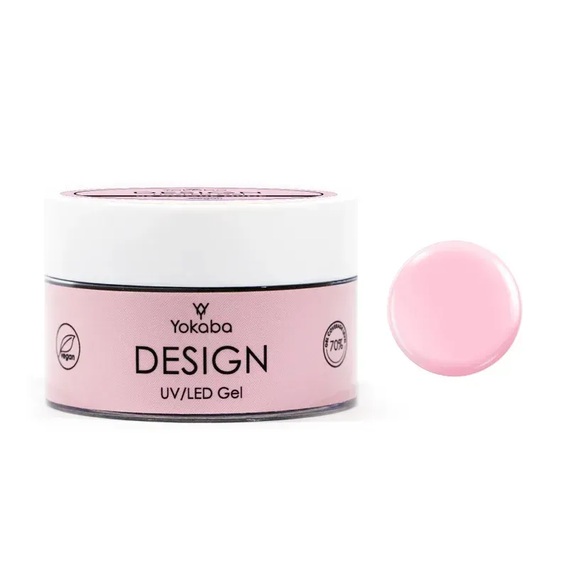 YOKABA 08 PINKY WHITE DESIGN UV/LED - Żel budujący, samopoziomujący 50 ml