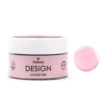 YOKABA 08 PINKY WHITE DESIGN UV/LED - Żel budujący, samopoziomujący 50 ml
