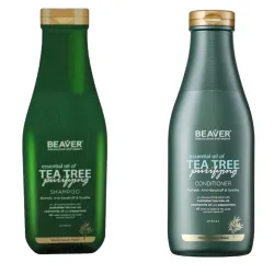 BEAVER TEA TREE SZAMPON PRZECIWŁUPIEŻOWY 730 ML +  Beaver Tea Tree Odżywka Przeciwłupieżowa 730ml